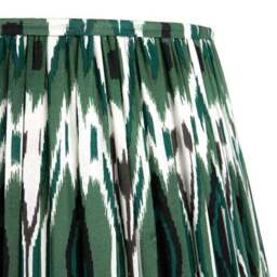 Izara Ikat Patterned Gathered Tapered Lamp Shade - thumbnail 4