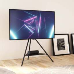 "Tiga Black Metal Tripod TV Unit for TVs up to 65""" - thumbnail 2