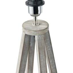 Whitby Wood Tapered 4 Post Linen Table Lamp - thumbnail 3