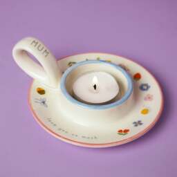Love Life Mum Love You So Much Ceramic Tealight Holder - thumbnail 1