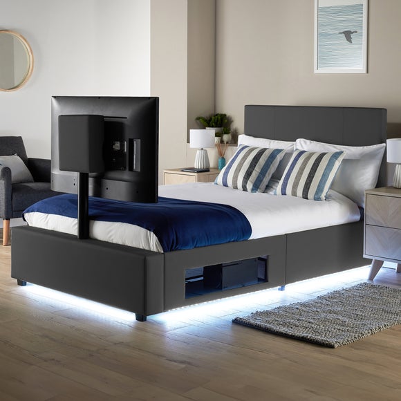 XR Living Ava TV Bed with LED Lights and TV Mount - image 1