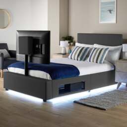 XR Living Ava TV Bed with LED Lights and TV Mount