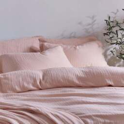 Cotton Muslin Duvet Cover and Pillowcase Set - thumbnail 3