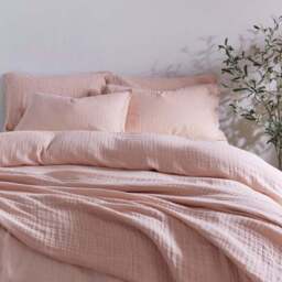 Cotton Muslin Duvet Cover and Pillowcase Set - thumbnail 2
