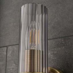 Alyn Ribbed 2 Light Bathroom Wall Light - thumbnail 3