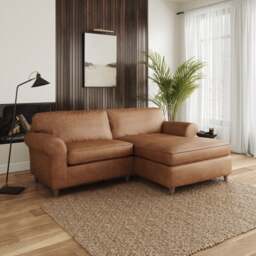 Flori Arizona Faux Leather Corner Chaise Sofa - thumbnail 1