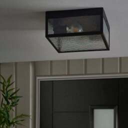 London Industrial Outdoor 2 Light Flush Porch Ceiling Light - thumbnail 2