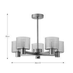 Erin 5 Light Semi Flush Ceiling Light - thumbnail 6