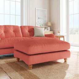 Martha Matte Plush Velvet Footstool - thumbnail 1
