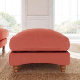 Martha Matte Plush Velvet Footstool - thumbnail 2