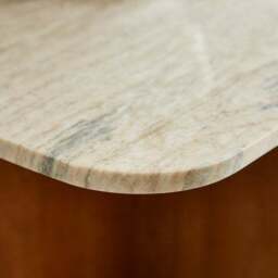 Arya Coffee Table, Mango Wood and Real Marble - thumbnail 2