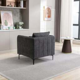 Return - Image Furnishings Landon Chenille Occasional Armchair - thumbnail 3