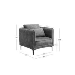 Return - Image Furnishings Landon Chenille Occasional Armchair - thumbnail 5