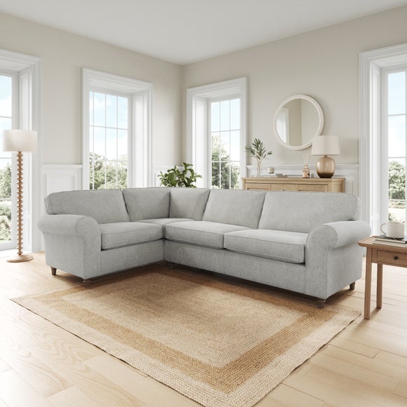 Flori Soft Chenille Corner Sofa - image 1