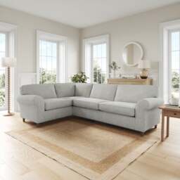 Flori Soft Chenille Corner Sofa - thumbnail 1
