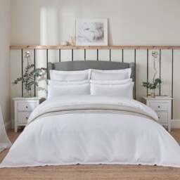 Dorma Purity Tetbury 100% Cotton Duvet Cover and Pillowcase Set - thumbnail 1