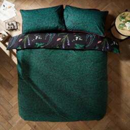 Moorland Flora Black Duvet Cover and Pillowcase Set - thumbnail 4