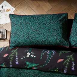 Moorland Flora Black Duvet Cover and Pillowcase Set - thumbnail 5