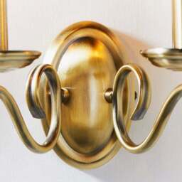 Vogue Bernice Antique Brass 2 Light Wall Light - thumbnail 6