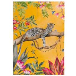 Wylder Tropics Leopard Ochre Washable Indoor Outdoor Rug - thumbnail 2