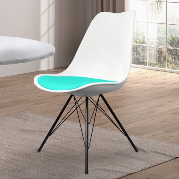 Fusion Living Soho White Plastic Dining Chair - image 1