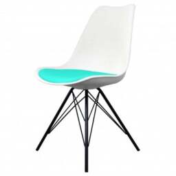 Fusion Living Soho White Plastic Dining Chair - thumbnail 2