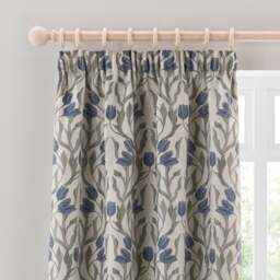 Tulip Jacquard Pencil Pleat Curtains - thumbnail 1