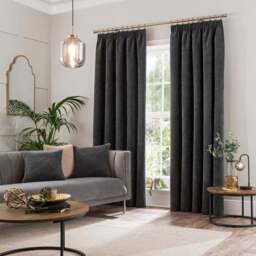 Genoa Chenille Blackout Pencil Pleat Curtains - thumbnail 2