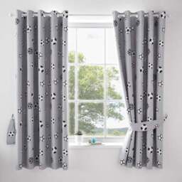 Football Blackout Eyelet Curtains - thumbnail 2