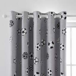 Football Blackout Eyelet Curtains - thumbnail 1