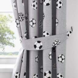 Football Blackout Eyelet Curtains - thumbnail 4