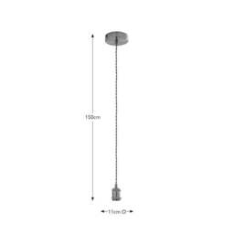 Charlie Industrial Adjustable Pendant Flex Ceiling Light Cable - thumbnail 6