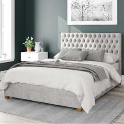 Monroe Pure Pastel Cotton Ottoman Bed Frame - thumbnail 1