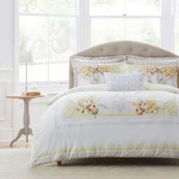 Dorma Hartington 100% Cotton Reversible Duvet Cover and Pillowcase Set - thumbnail 1