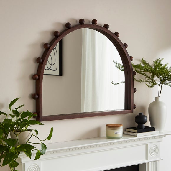 Brooke Bobble Arched Overmantel Wall Mirror - image 1