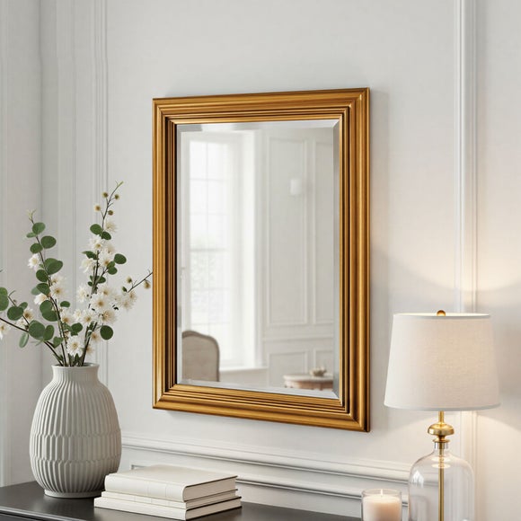Yearn Contemporary Framed Bevelled Rectangle Wall Mirror - image 1