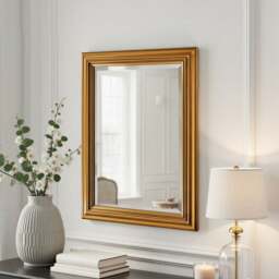 Yearn Contemporary Framed Bevelled Rectangle Wall Mirror