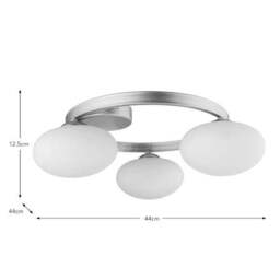 Yonah 3 Light Semi Flush Ceiling Light - thumbnail 6