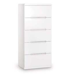 Manhattan Slim 5 Drawer Chest, White - thumbnail 2