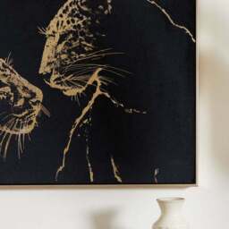 Leopard Gold Foil and Suede Canvas - thumbnail 3