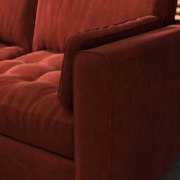 Zoe II Velvet 3 Seater Double Sofa Bed - thumbnail 4