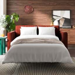 Zoe II Velvet 3 Seater Double Sofa Bed - thumbnail 1