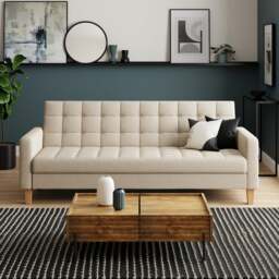 Harlow Flatweave Storage Double Sofa Bed - thumbnail 1