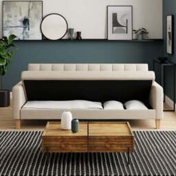 Harlow Flatweave Storage Double Sofa Bed - thumbnail 3