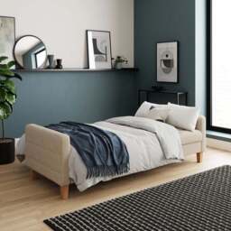 Harlow Flatweave Storage Double Sofa Bed - thumbnail 2