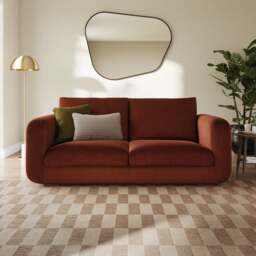Luca Matte Soft Velvet 3 Seater Sofa - thumbnail 1