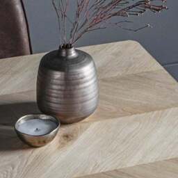 Manila 6-8 Seater Rectangular Extendable Dining Table, Solid Oak - thumbnail 2