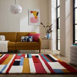 Arlo Abstract Patchwork Wool Rug - thumbnail 1
