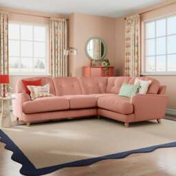 Martha Vintage Velvet Full Corner Sofa - thumbnail 1