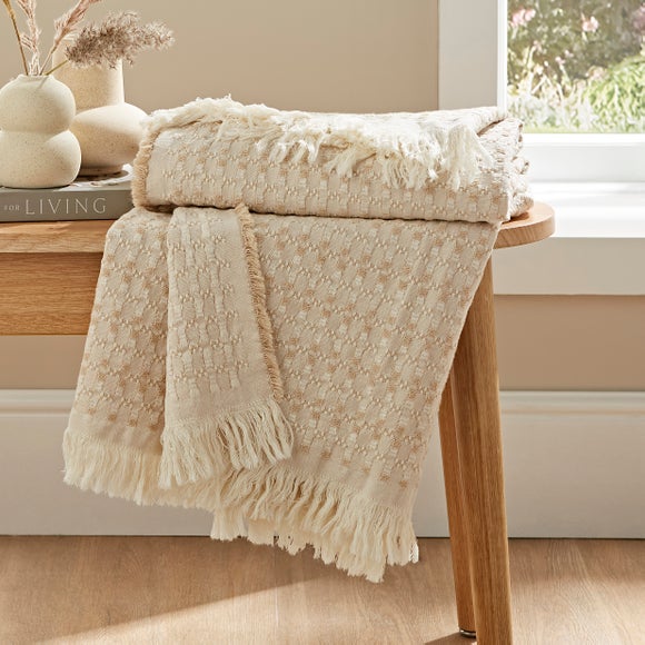Edited Life Cotton Waffle Throw Blanket 130cm x 180cm by Dunelm